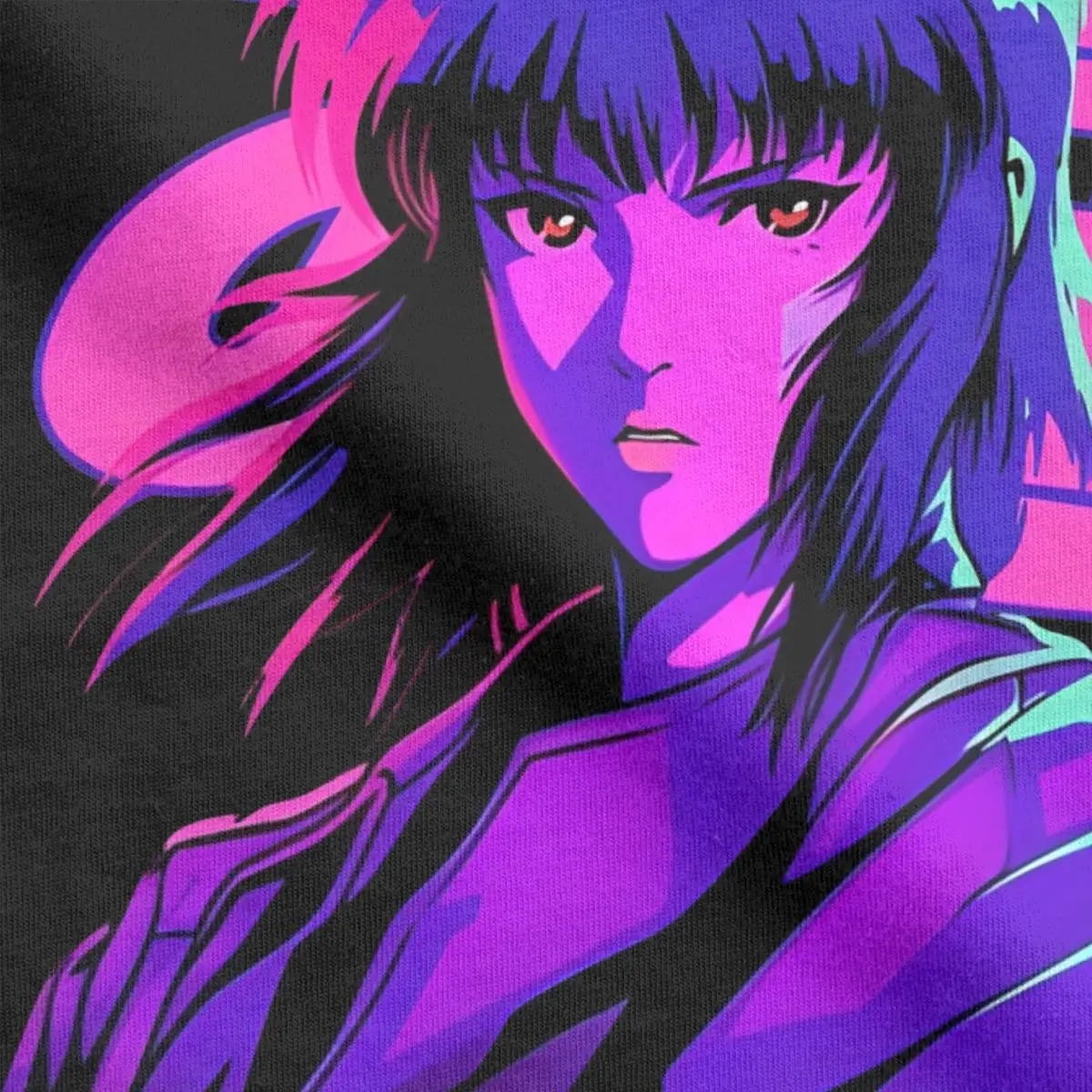 Ghost In The Shell The Major T Shirt Men Women Cotton Tee Cool Motoko Kusanagi Anime T-shirts Tops Printed