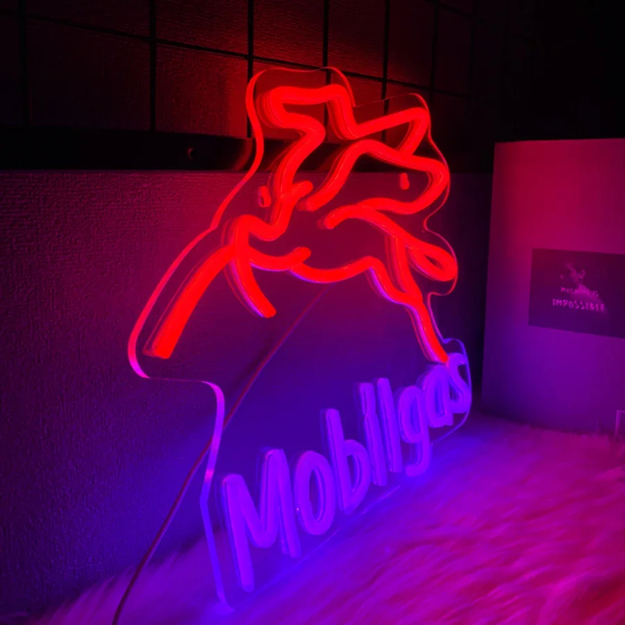 علامة النيون البنزين لمحطة الوقود علامة Led شخصية للرجل Cve النيون تسجيل للمرآب ، متجر إصلاح السيارات ، هدية عيد ميلاد #4