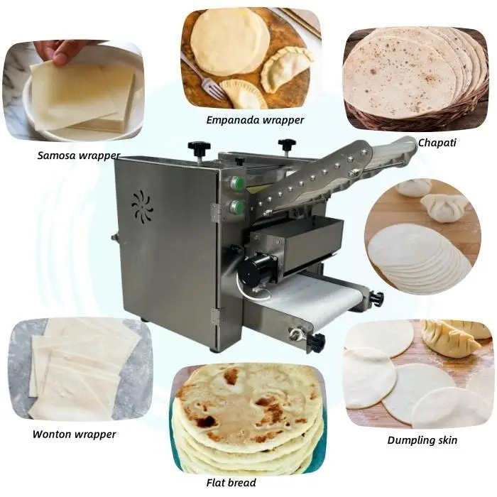 Small Dough Press Molding Machine Dumpling Ravioli Wrapper Machine Hot Selling