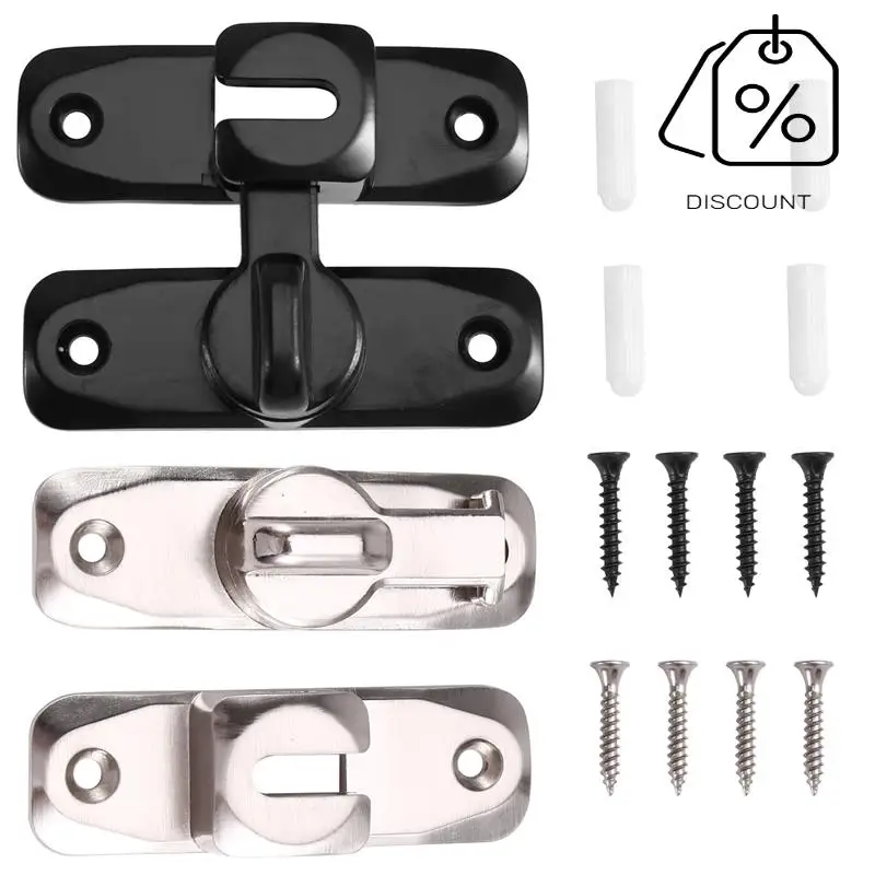 ABMF-2Set 90/180 °   Pestillo de puerta abatible, cerradura de puerta, pestillo de hebilla antirrobo, pestillos de puerta de aleación de Zinc, cerraduras de ventana, perno deslizante de puerta