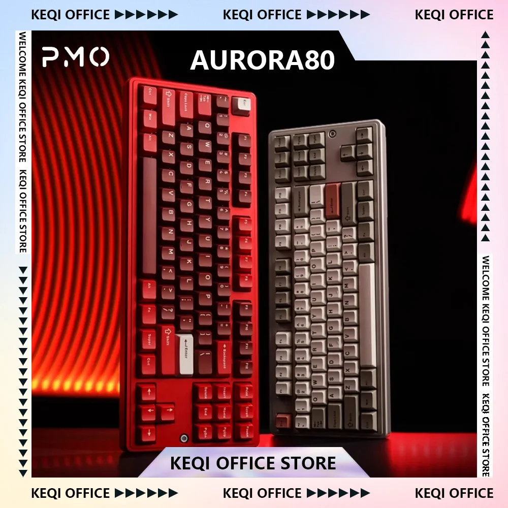 

PMO Aurora80 Mechanical Keyboard Wireless Tri-mode Aluminum Gasket/TOP Hot-Swap RGB Office Gaming Keyboard Custom PC Laptop Gift