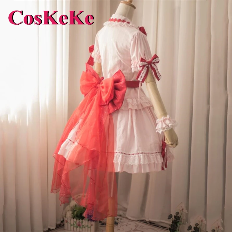 CosKeKe[Customized] Remilia Scarlet Cosplay Anime Game Touhou Project Costume Gorgeous Sweet Pink Dress Party Role Play Clothing