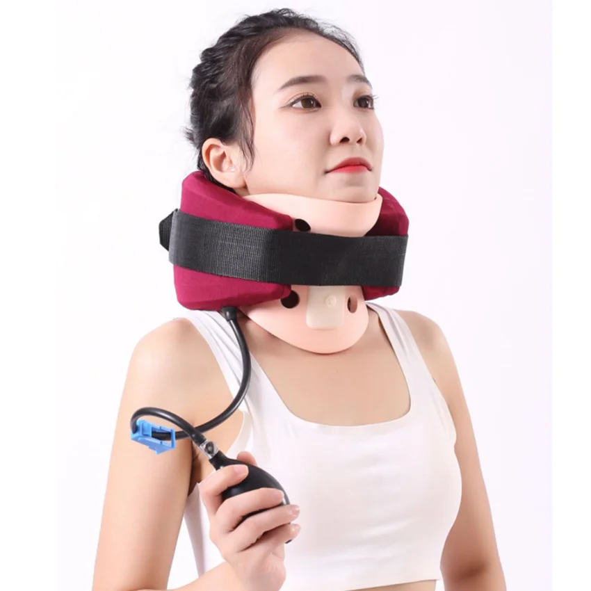 U-shaped Cervical Inflatable Traction Device for Correction Massage Stretching Neck Protection and Fixation