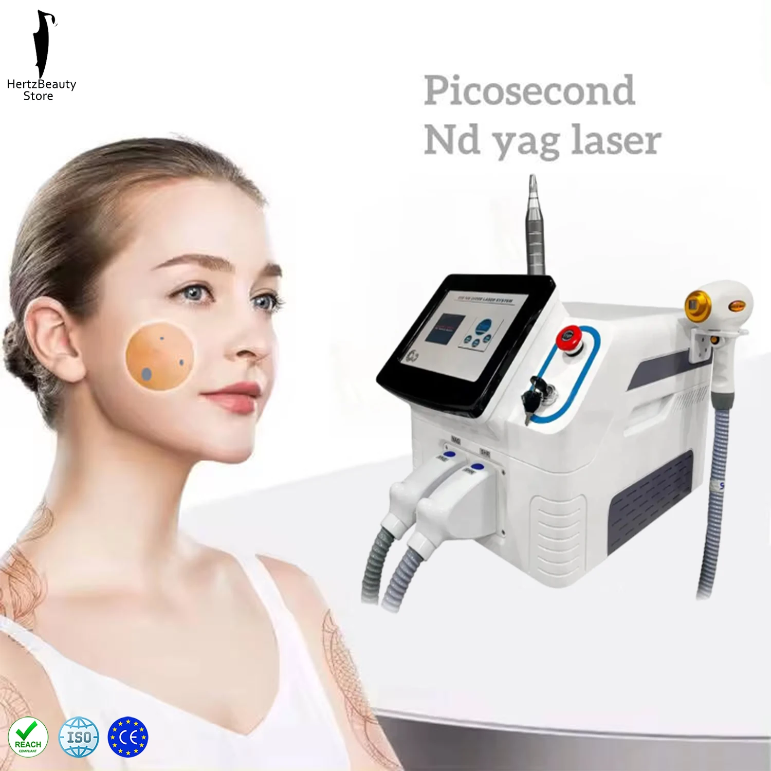 Laser Tattoo Mole Freckle Pigment RemoveProfessional 2 in1 Multifunction Beauty Machine 808nm Hair Removal Q Switch Nd Yag Pico