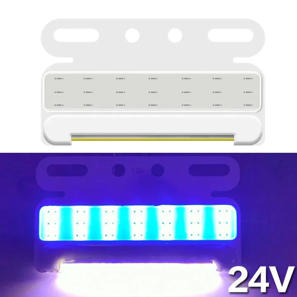 Blue Light 24V Marker Lamp Aluminum Alloy Direct Replacement Easy Installation Vehicle Lighting For 24V Trailers