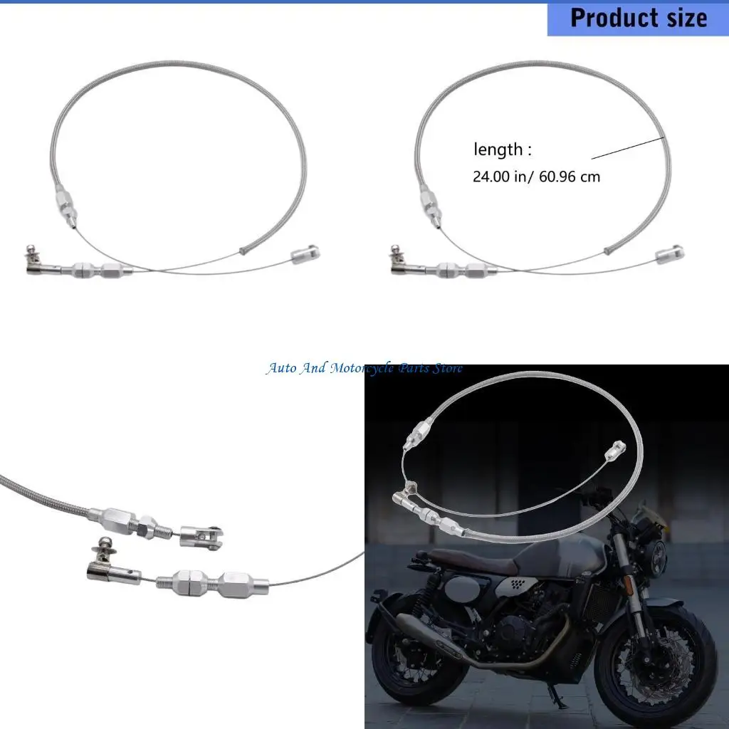 

P9FD Автомобильные аксессуары 24-дюймовый трос дроссельной заслонки из нержавеющей стали в сборе, сменный плетеный трос заслонки