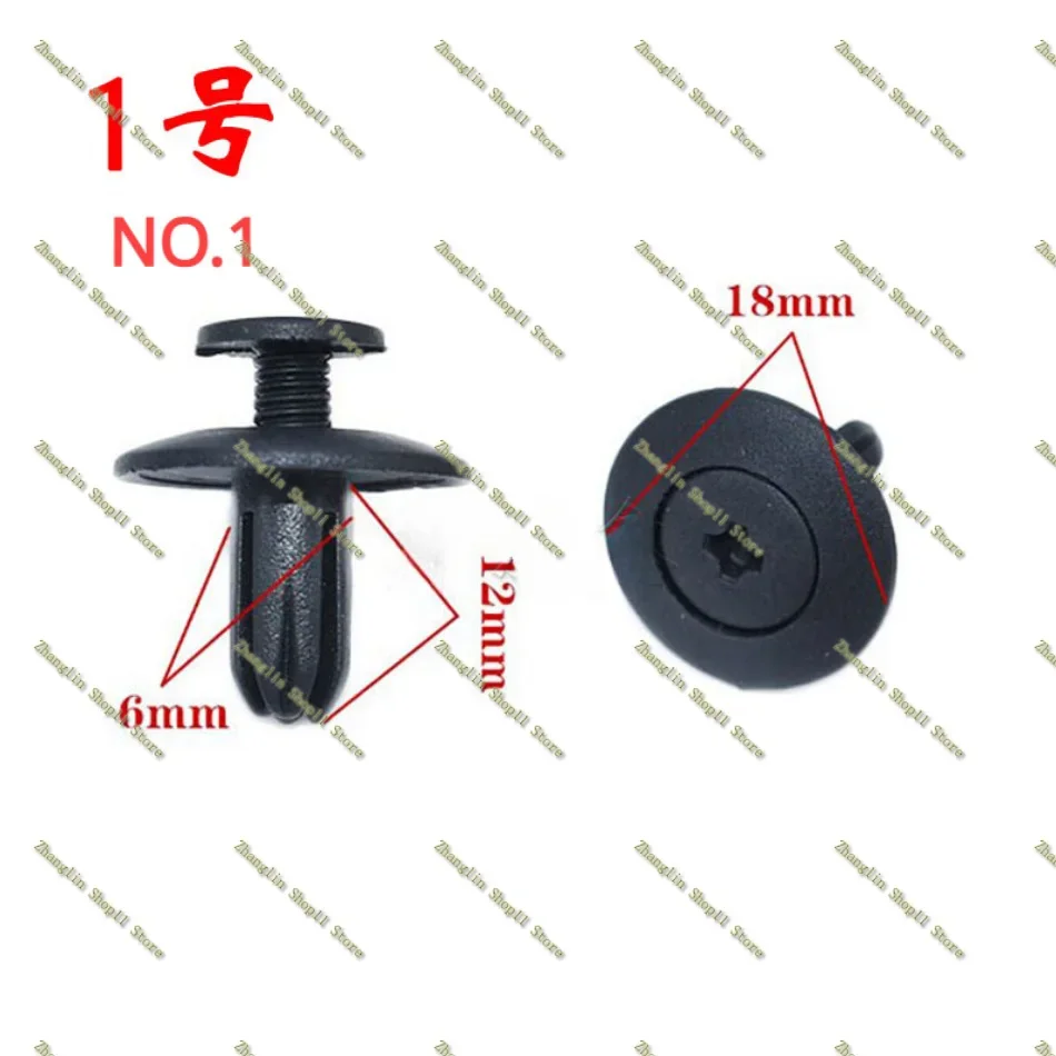 Auto Fastener Fit 6mm 8mm 10mm Hole Nylon Clips Car Interior Door Card Panel Plastic Rivets universal type Car Accessorie