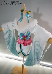 Irelia H Store Custom size ahri from LOL Spirit Blossom Ahri Cosplay Costume for women white ahri