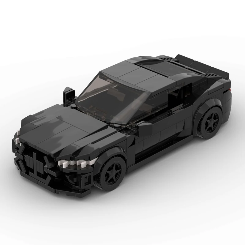 Technique MOC M4 Black Racing Car City Speed Champions Sports Vehicle Model Building Blocks Bricks Set Kids Toys Supercar Racers