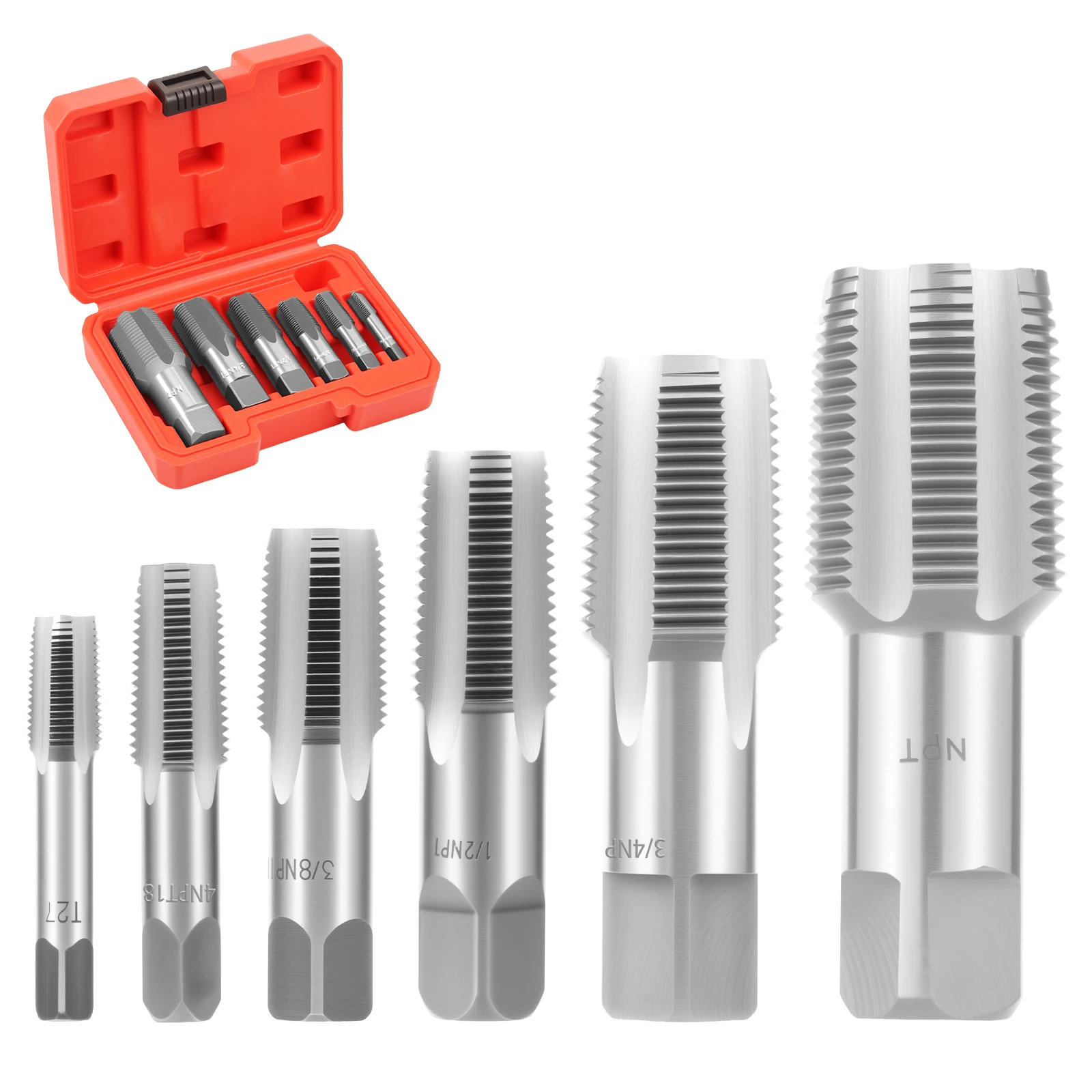 6Pcs Npt Pipe Tap S…