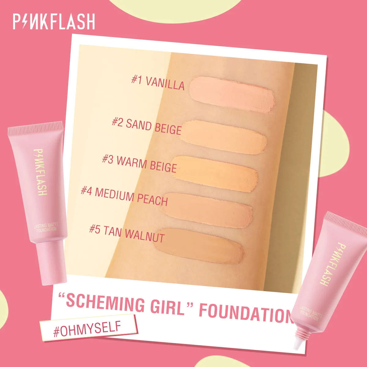 PINKFLspatule-Fond de teint liquide pour le visage, BB crème sans défaut, imperméable, longue durée, couverture complète, base, blanchissant,