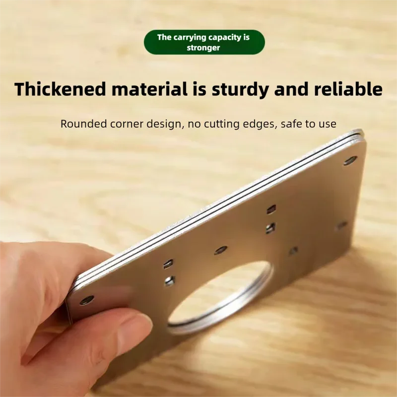 Cabinet Hinge Repair Plate Kit Kitchen Cabinet Door Hinge Mounting Plate with Holes Leveling Support Bracket Household Tools