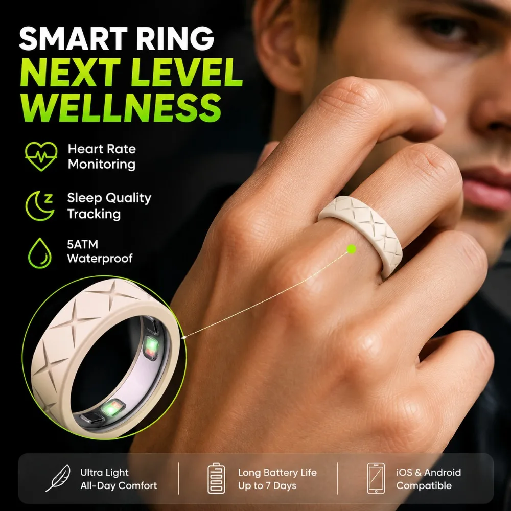 For Oura Ring 5 Silicone Protective Cover Ultra Thin Textured Ring Case Scratch Resistant Sleeve Fashion Protector Accessory