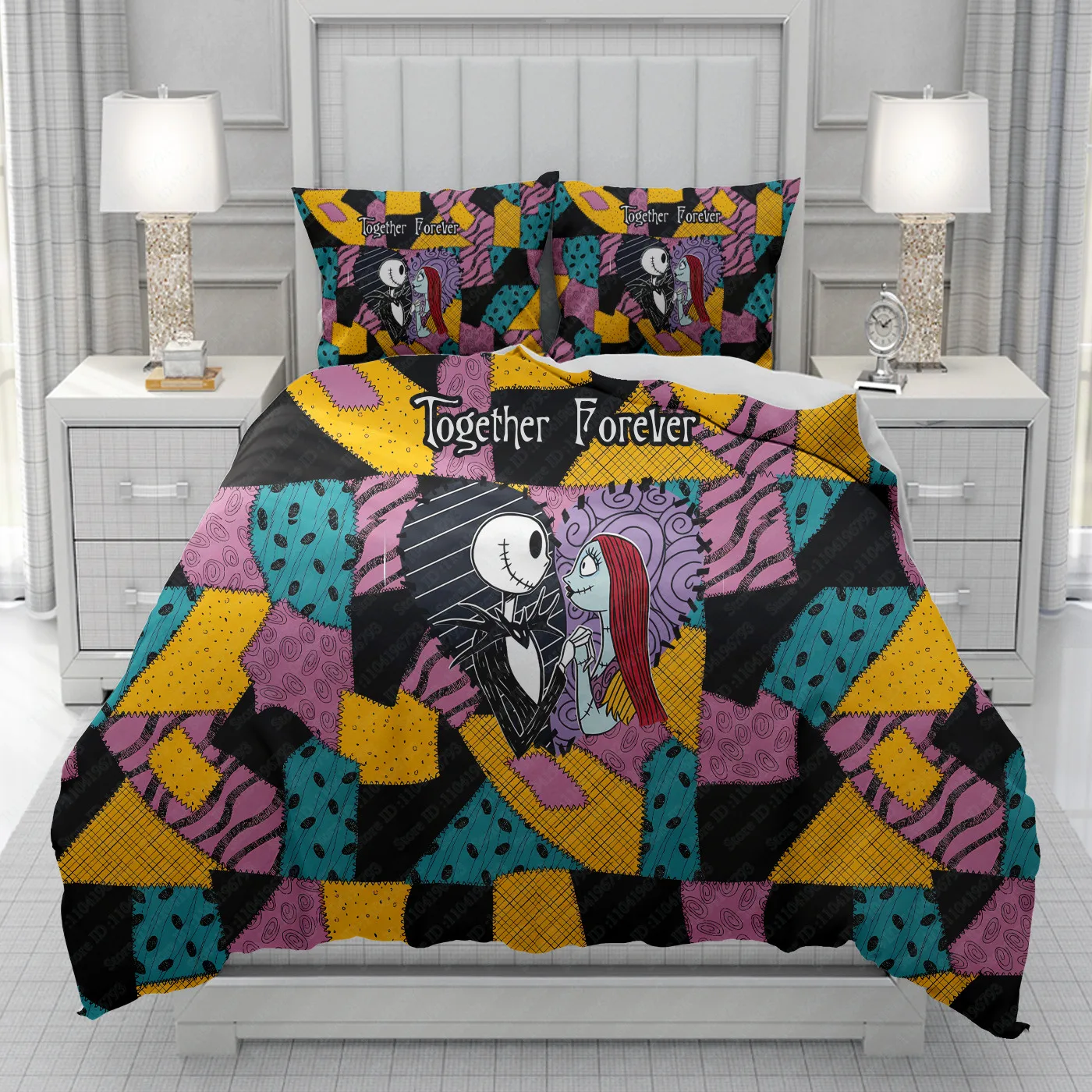 The Nightmare Before Christmas Duvet Cover men women/Children KID Printing Disney cartoon Bedding Set  Comforter Bed Soft