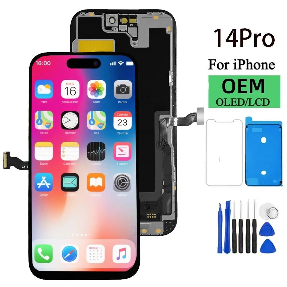 oled-pantalla-iphone-14-pro用lcdディスプレイタッチデジタイザーアセンブリ（3dタッチ付き）iphone-14-pro-lcdスクリーン交換用