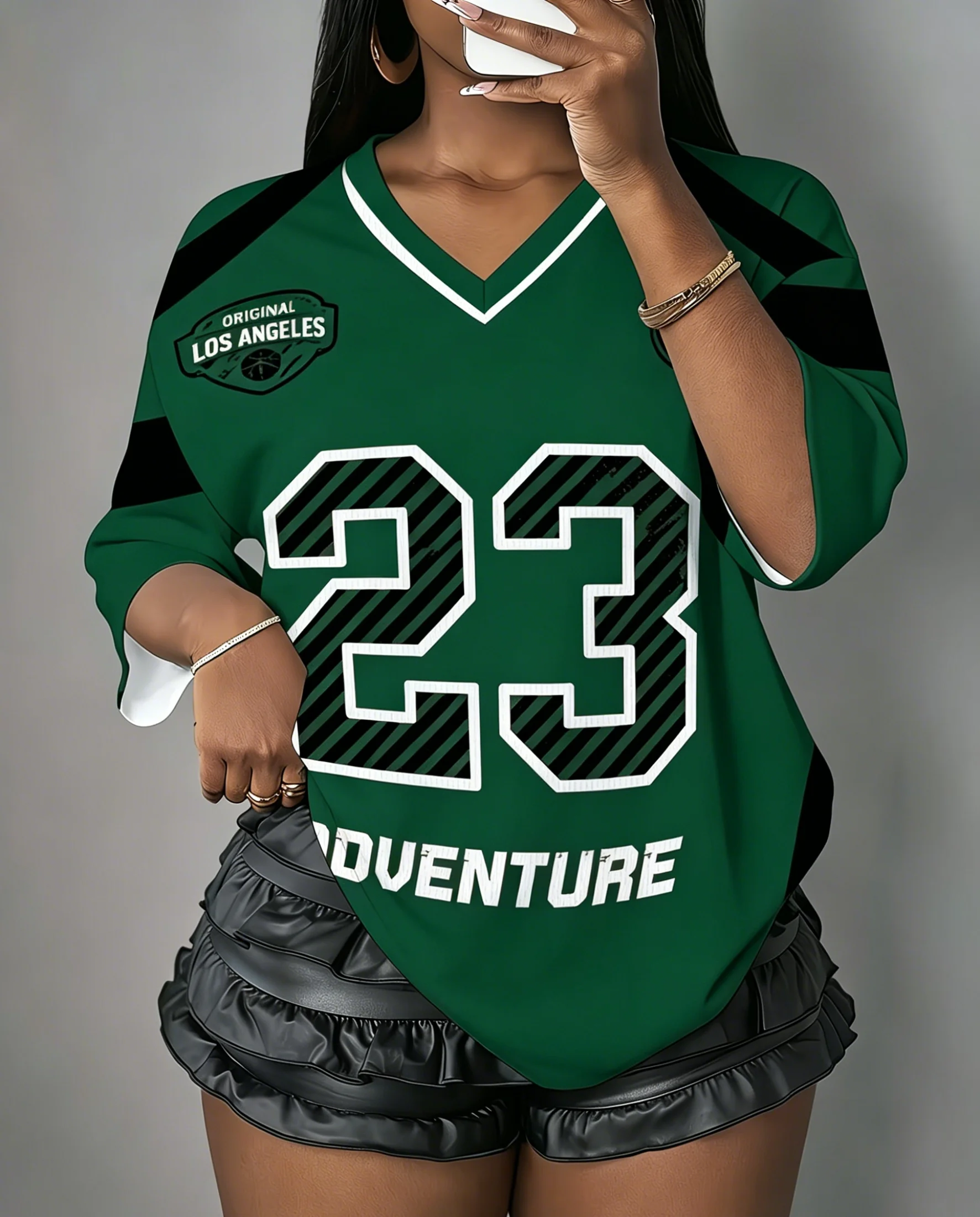LA City No 23 Summer Casual 3D Men T Shirt Women Tee Boys Top Children Parent Child V Neck Quick Dry Short Sleeves Kids Tshirt