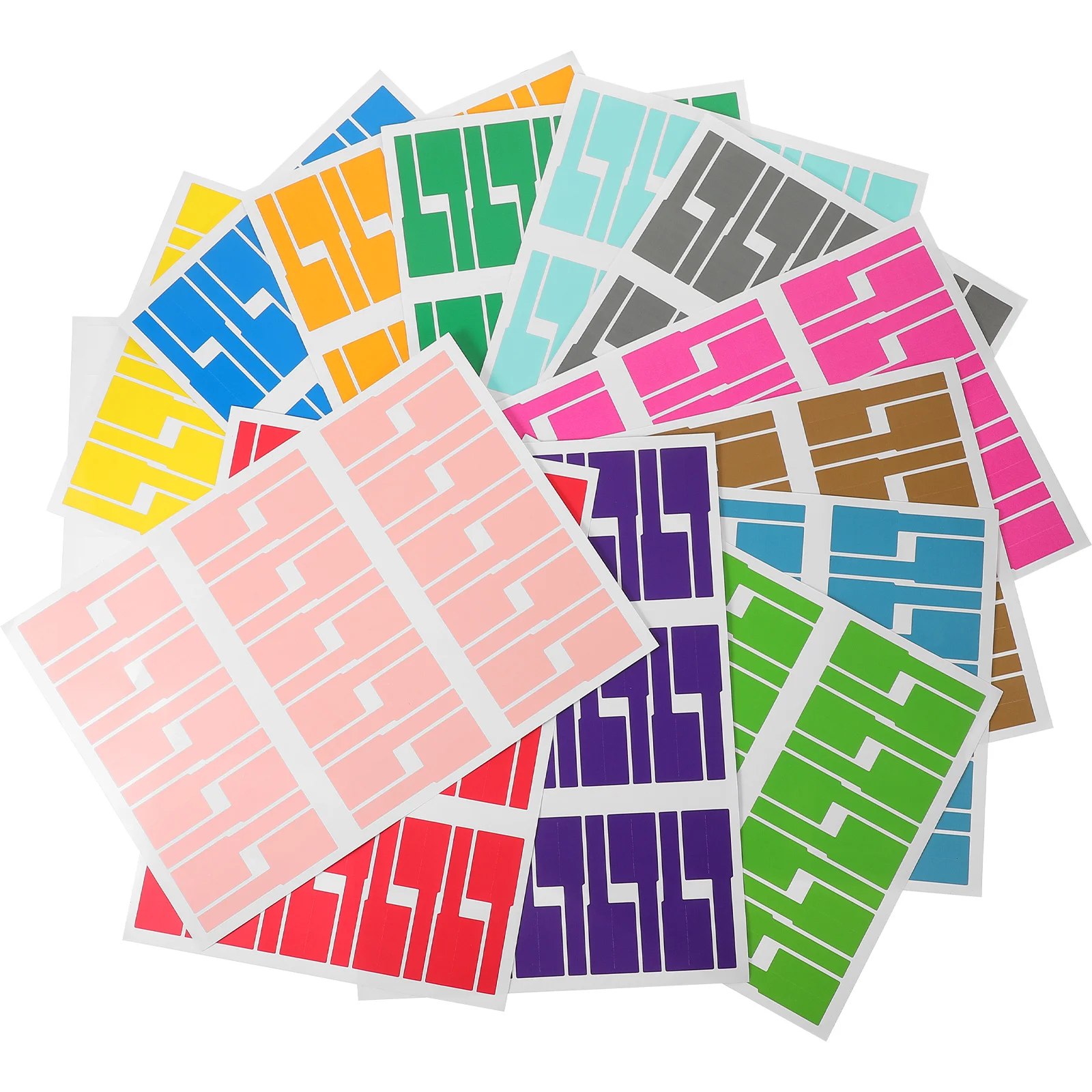 

14 Sheets of Adhesive Cable Labels Computer Cable Labels Self-Adhesive Cord Tags Colored Cord Decals