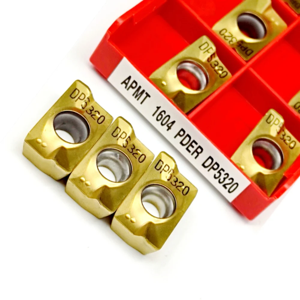 Inserti in metallo duro APMT1604 PDER DP5320 DP5420 Inserti indicizzabili Lame per fresa CNC per fresatura dell'acciaio APMT 1604 DP 5320 5420