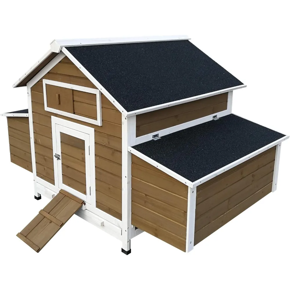 حظيرة دجاج في الفناء الخلفي تتسع لـ 4-8 دجاج مع 6 صناديق تعشيش - جديدة