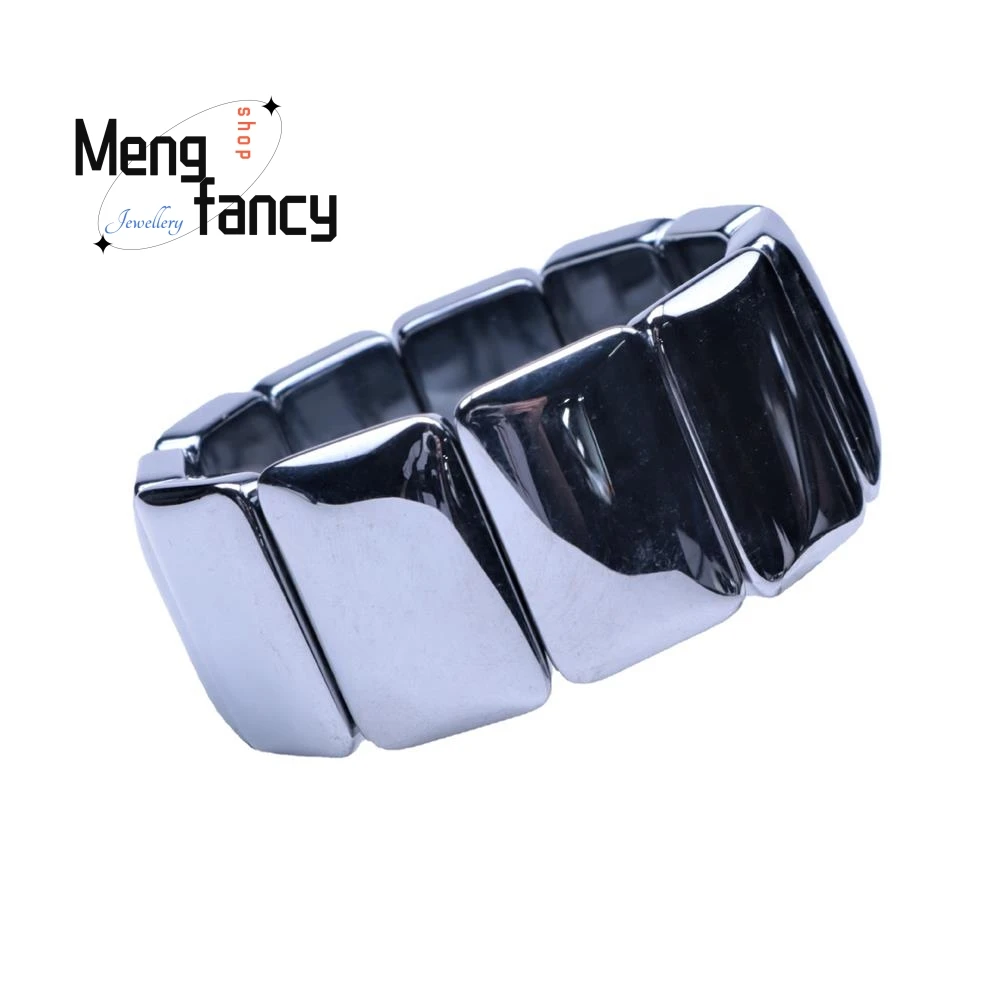 Mode natürliche Tera hertz Hand reihe poly kristallines Silizium Energie Stein Armband exquisite hochwertige Luxus qualität Schmuck