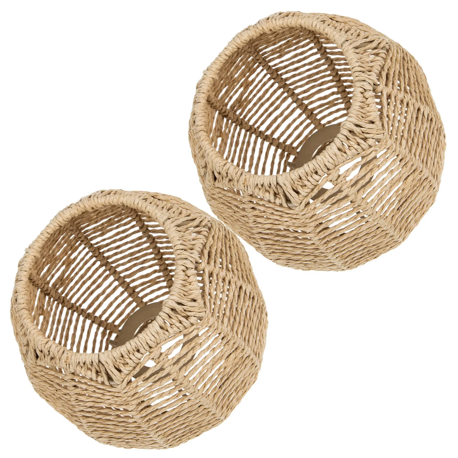 

2 шт. плетеных абажура в бамбуковом стиле, рустикальный подвесной светильник для столовой, гостиной, кафе, создающий теплую атмосферу, потолочный светильник