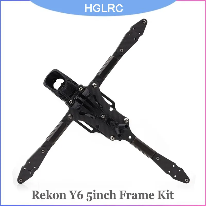 

Комплект рамы HGLRC Rekon Y6 5 дюймов, Y-образный, из углеродного волокна 3K, для длительных полетов, совместим с аналоговым комплектом O3 Moonlight VTX