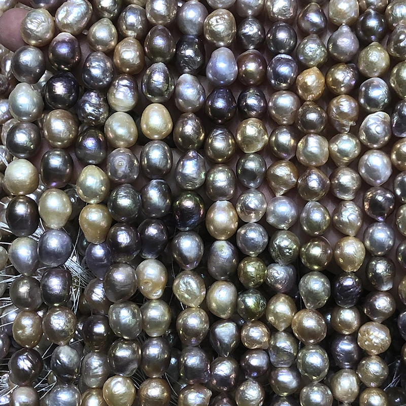 

natural wholesale edison pearls baroque,high luster,clean surface,pink/purple/multicolor available,interesting wrinkled skin