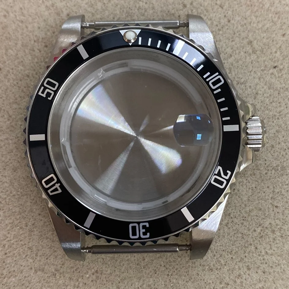 40MM Watch Case with Sapphire Mirror for Miyota 8215 8205 8200/ Mingzhu 2813 3804 Movement Watch Repair Part