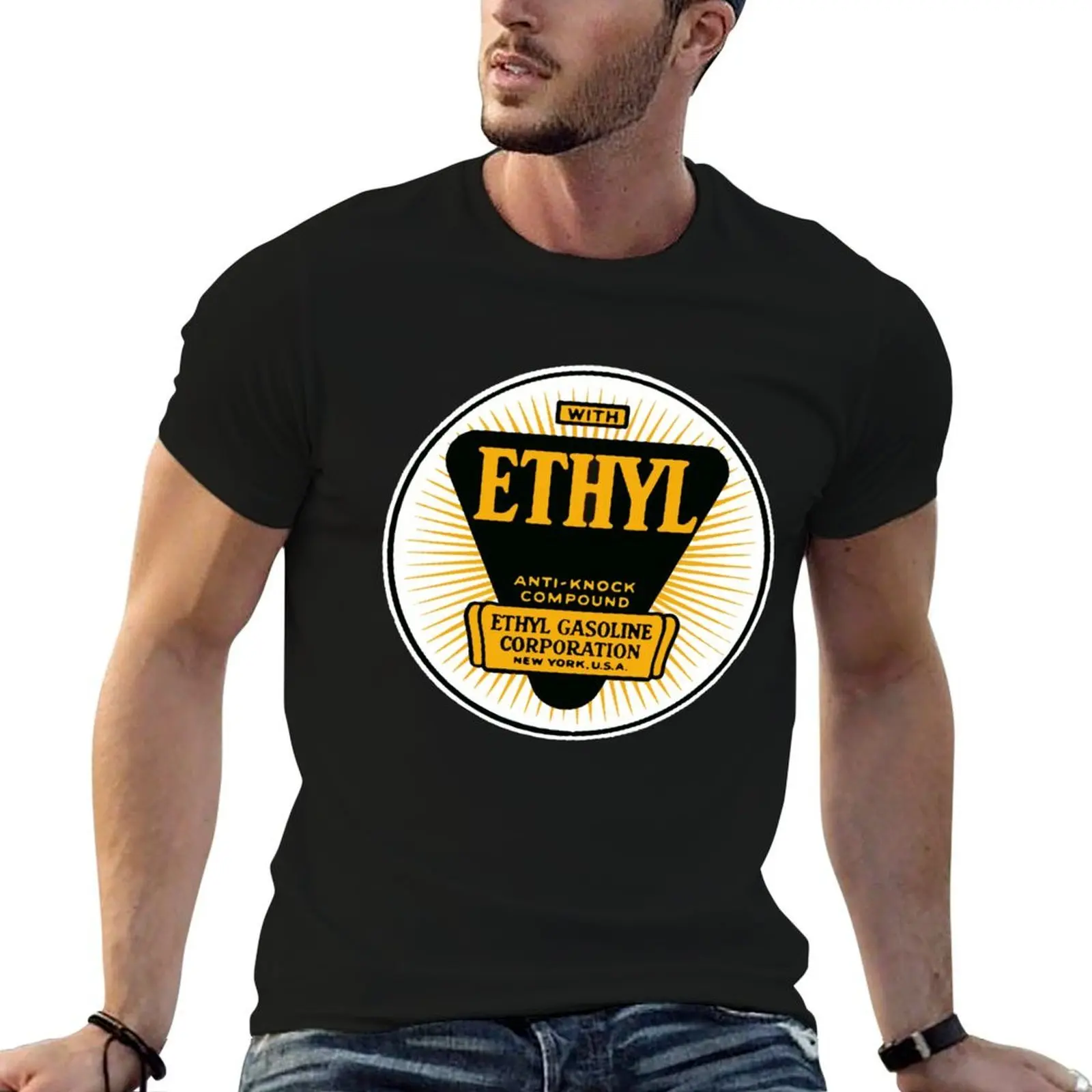 Ethyl Antique Sign T-Shirt cotton t shirt pack man t shirts graphic t shirts for man graphic tees T-shirt