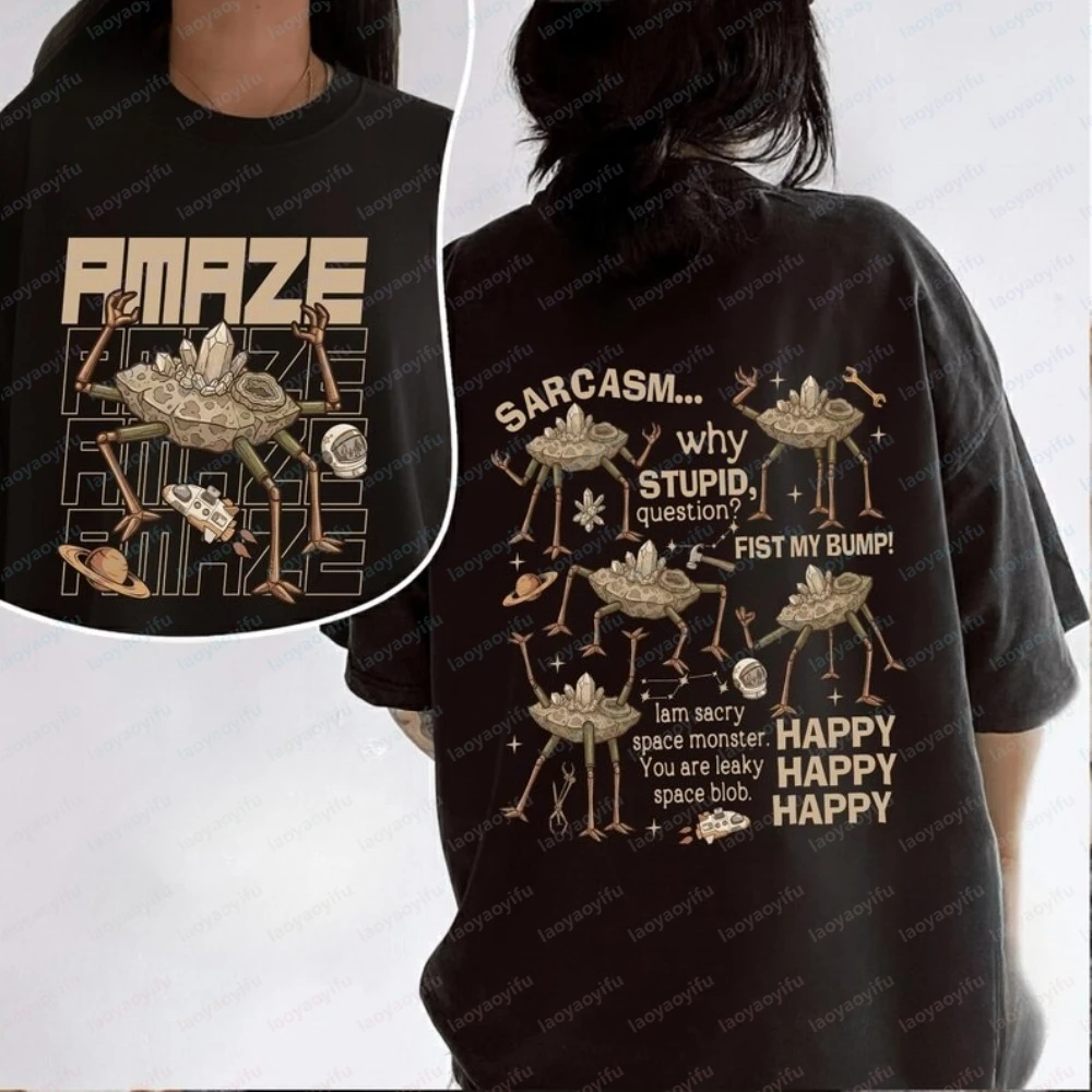 Rocky Amaze T-Shirt Hail Mary Book Shirt, Retro Alien Tee Sci Fi Lovers Gift Harajuku Graphic T Shirts Gothic Women Clothing Top