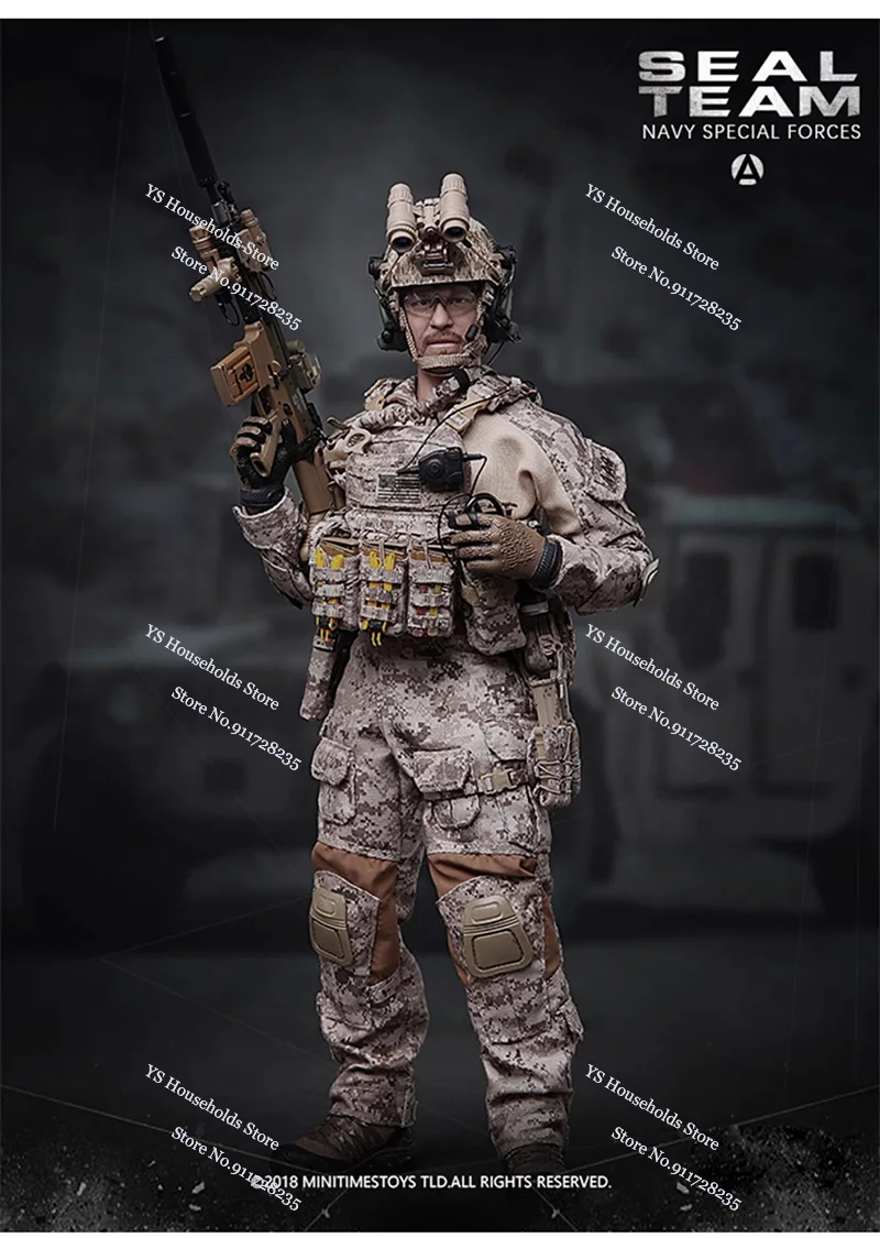 MINITIMES M012 1/6 Seal Team Navy Special Forces Kamuflażowa Figurka Akcji Męska Kolekcjonerska Figurka Wojskowa dla Fanów 12" Prezent