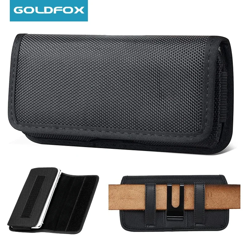 Phone Holster Nylon Cell Phone Belt Clip Loops Pouch Carrying Case Waist Bag for iPhone 13 12 11 X XR Samsung Galaxy S22 S21 S20