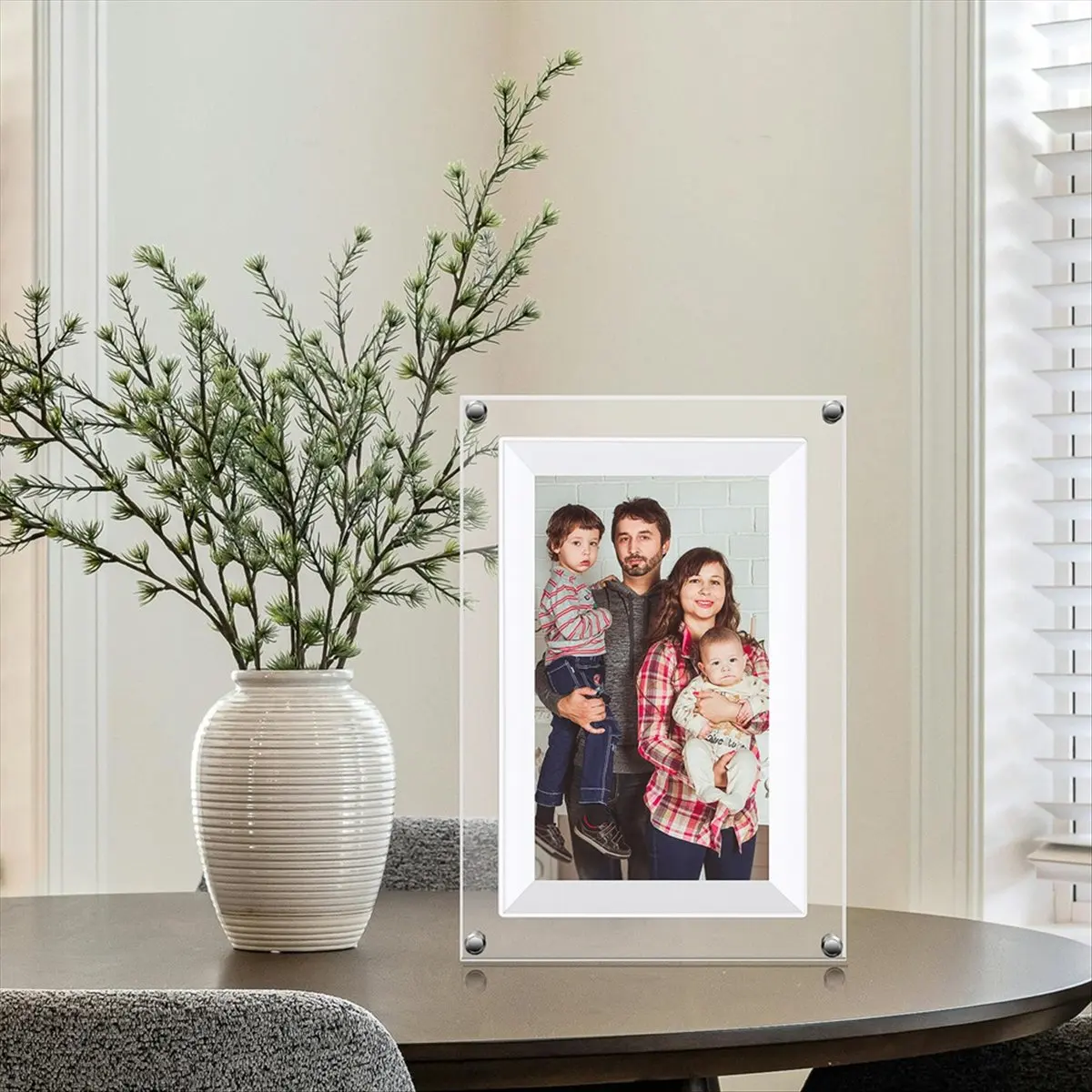 New 7-Inch Transparent Acrylic Digital Photo Frame Video Picture Music Player Electronic Photo Frame WIFI 8G