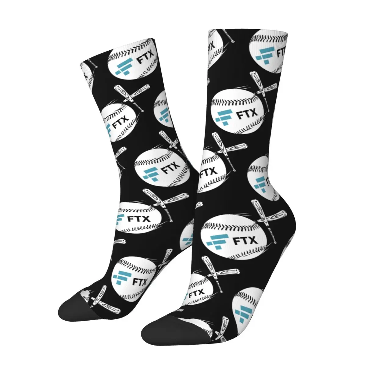 Funny Happy Men's compression Socks Awesome Retro Harajuku FTX Hip Hop Novelty Casual Crew Crazy Sock Gift Printed