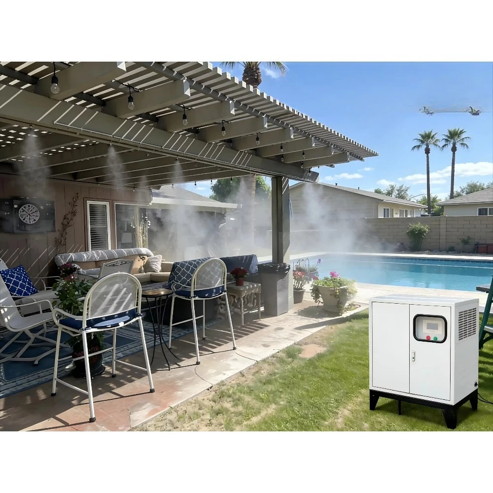 Restaurant Outdoor Cooling Fog Machine High-pressure Pump Fogging Machine 304 Stainless Steel with Precision Control