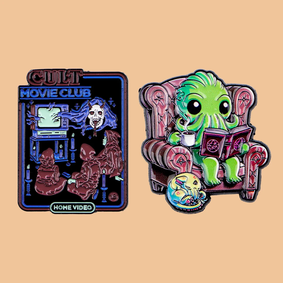 Фигурки фильмов ужасов, эмалированная булавка, брошь в стиле аниме с черепом, булавки для лацканов, значок на рюкзак, аксессуары для одежды, ювелирные изделия с животными, подарки другу