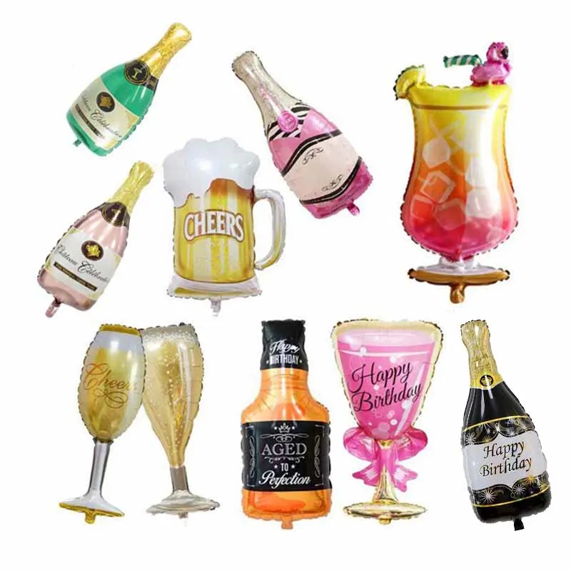 

Big Champagne Glass Foil Balloons, Cheers Mug, Whisky, Beer, Goblet, Sparkling Wine Party, Birthday, Wedding Decoration Supplies