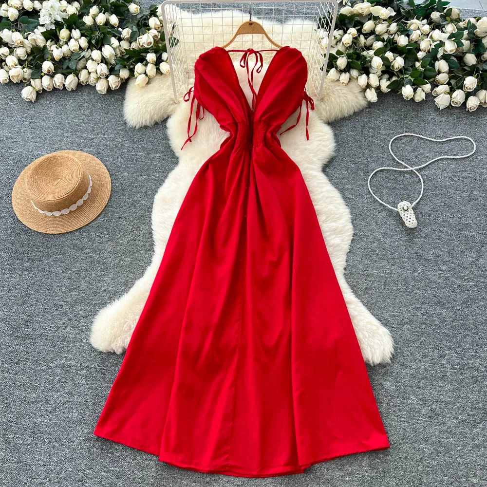 Chique vintage driedimensionale vetersluiting Elegante Fee Koreaanse mode Boho Zonnejurk dameskleding ceremoniejurken