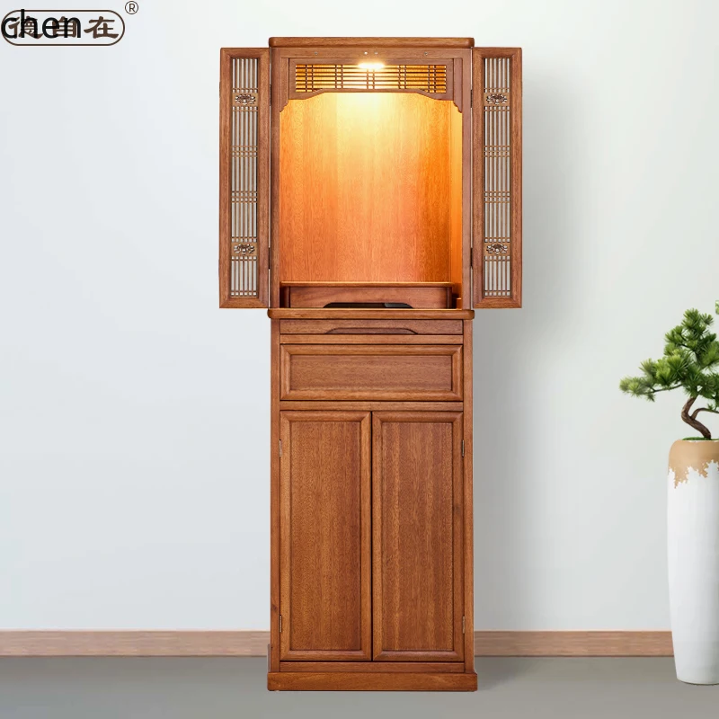 

LXC Solid Wood Buddha Altar Table Home Cabinet Modern Light Luxury Small Simple Buddha Altar