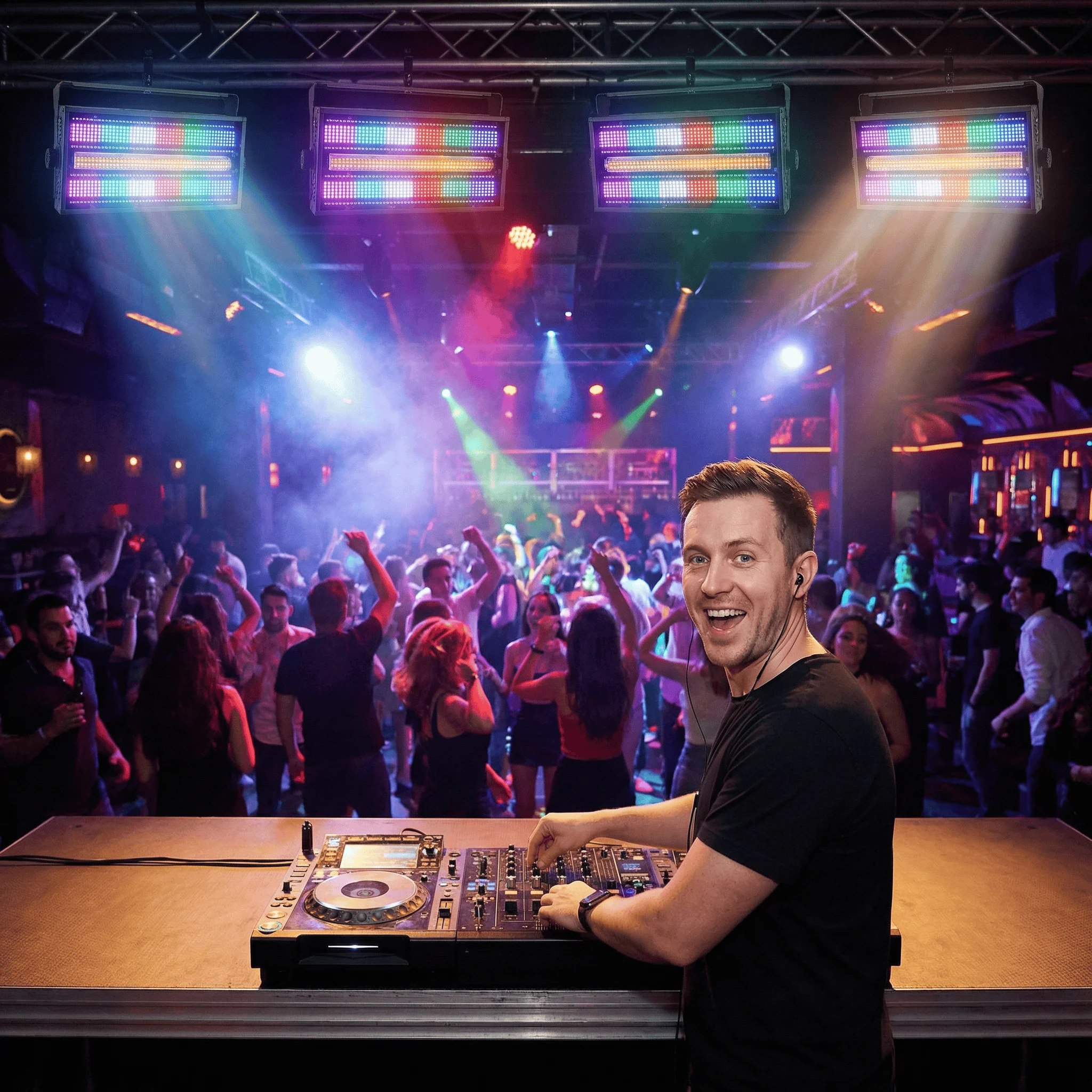 

400W 5in1 Strobe Light with 120 Zones Warm/Cold White Wall Wash Effect DMX512 Control for DJ Disco Party Club Stage Lighting