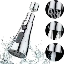 3 In1 Flexible Kitchen Faucet Sink Mixer Tap Electroplate Sprayer Head Filtered Water Tap Black Replaceable Water Tap