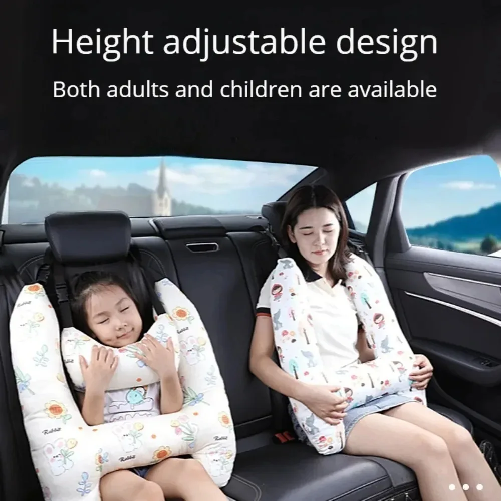 Car Sleeping Safety Pillows Head Pillow H-Shape Travel Head Pillow Support Adult for Kid Travel Cushion Seat Safety Cushion Pad