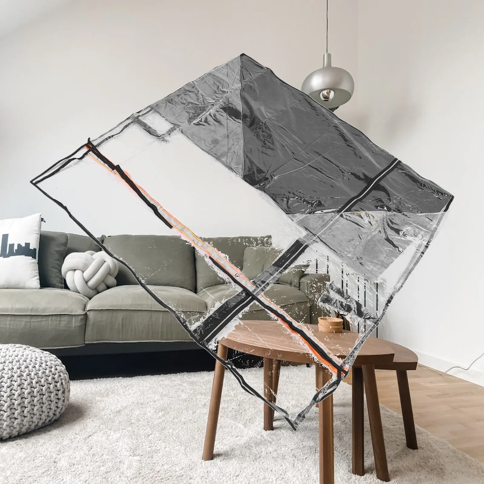 Waterproof Forklift Rain Cover PVC Dustproof Windproof Transparent Accessory for Construction Lift Safety