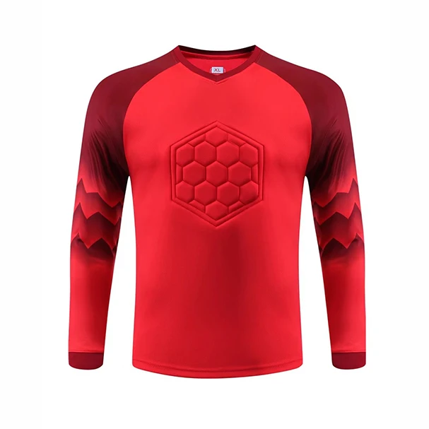 Adults Football Goalkeeper Uniform Mens Goalkeeper Soccer Jersey Boy\'S Doorkeepers Long Sleeve Protective Sponge Shirt Pants