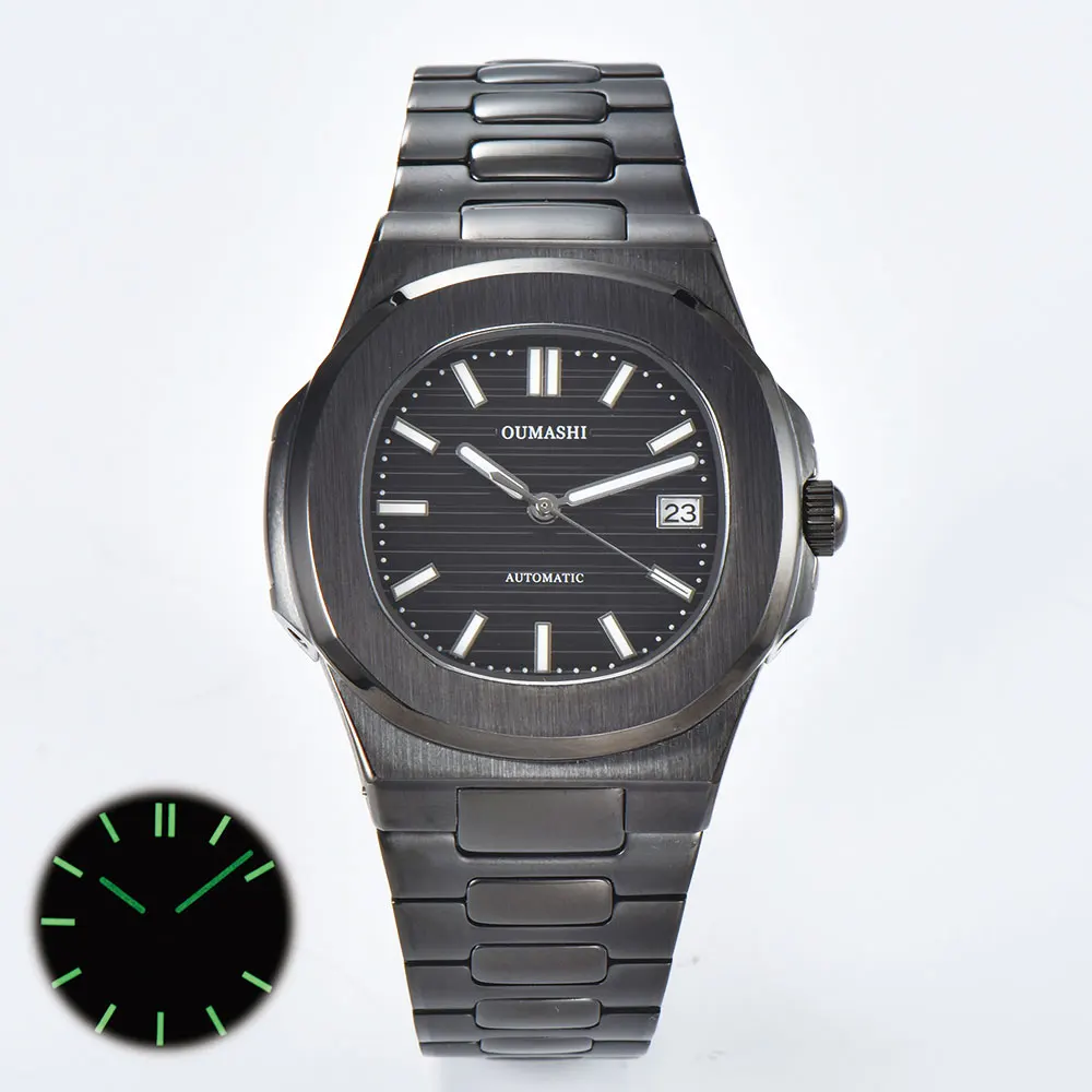 43MM 高級カスタム腕時計 NH35 自動巻き機械式ムーブメント サファイアガラス ステンレススチールストラップ ビジネスウォッチ