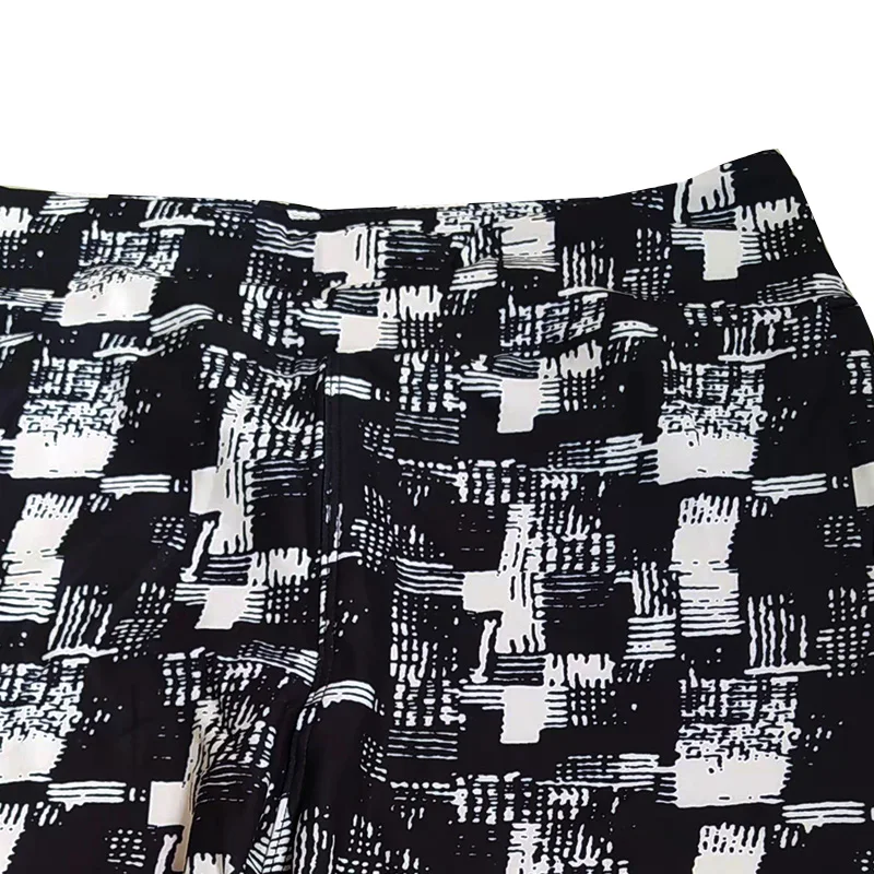TOIVOTUKSIA Arrival Ladies Comfortable Black Milk Printed Design Women Summer Mid-Calf Pants Capris Stretch Legging