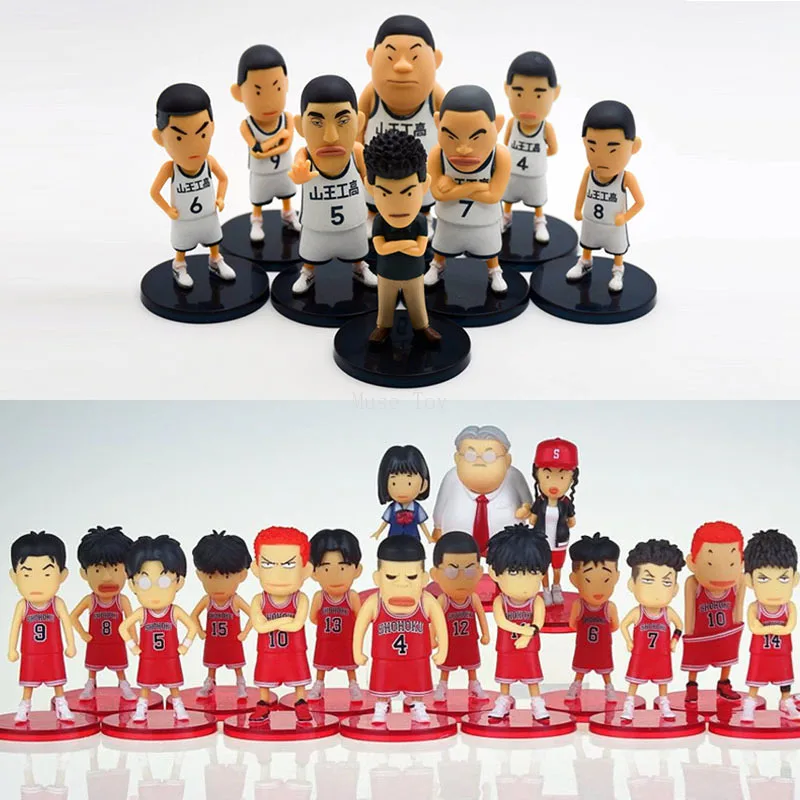 In Stock Koo Hanamichi Sakuragi Kaede Rukawa Hisashi Mitsui Akagi Takenori Ryota Miyagi Q-Version Set 25 Mini Figure Collection