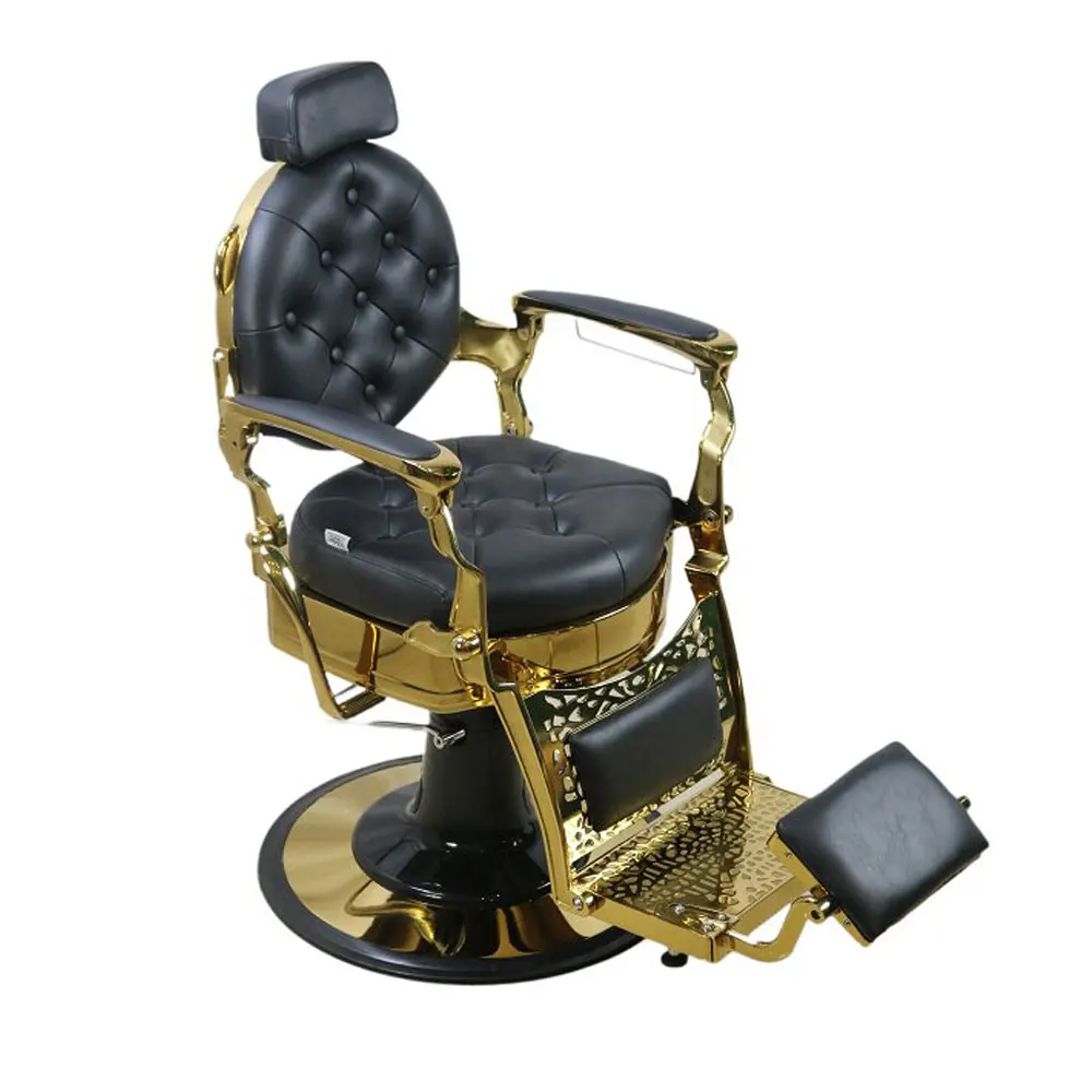 antique Cheap Hair Equipment Furniture Luxury Wholesale golden reclining Barber Chair