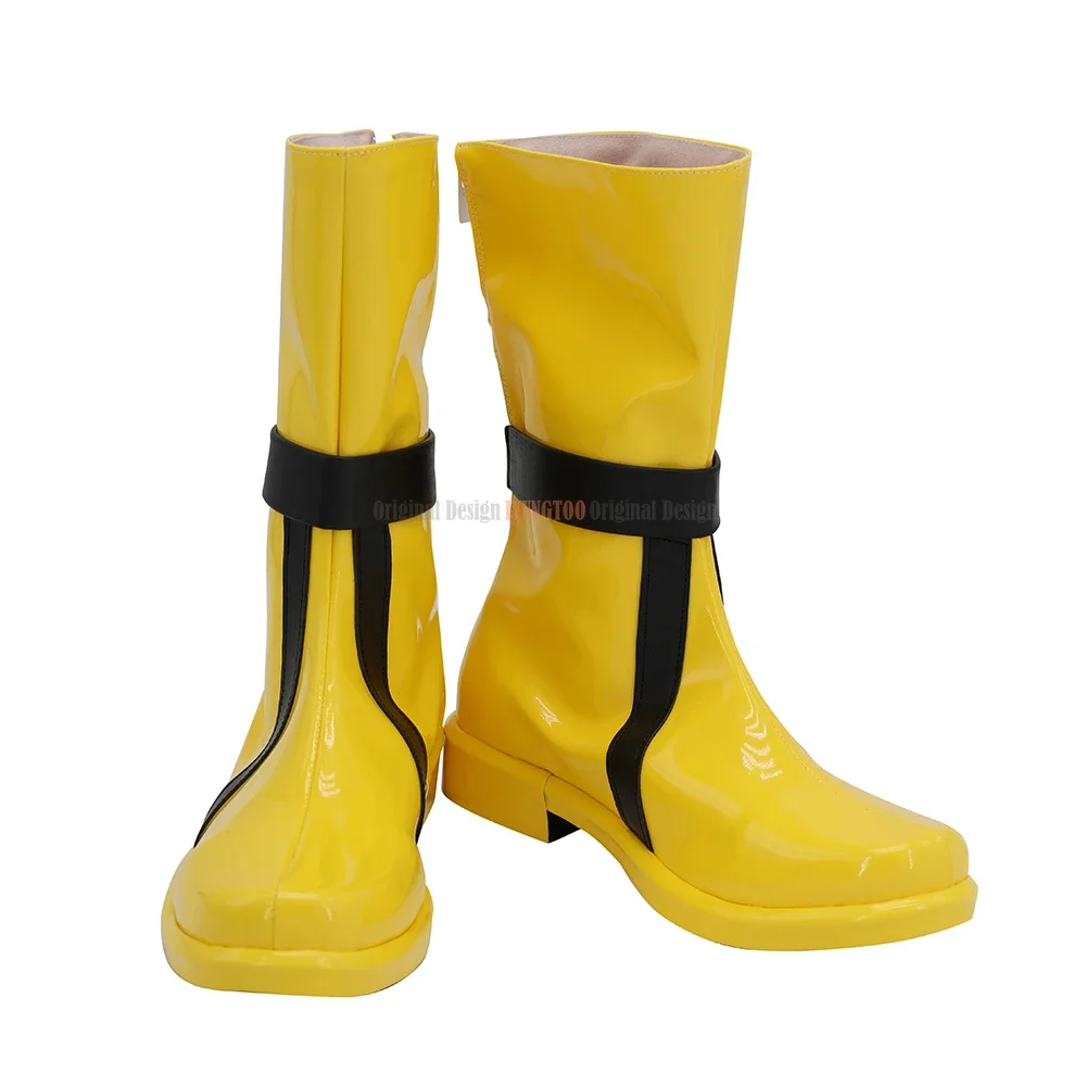 Graymalkin Shoes Cosplay X-Men Graymalkin Cosplay Boots Yellow Leather Shoes Custom Made