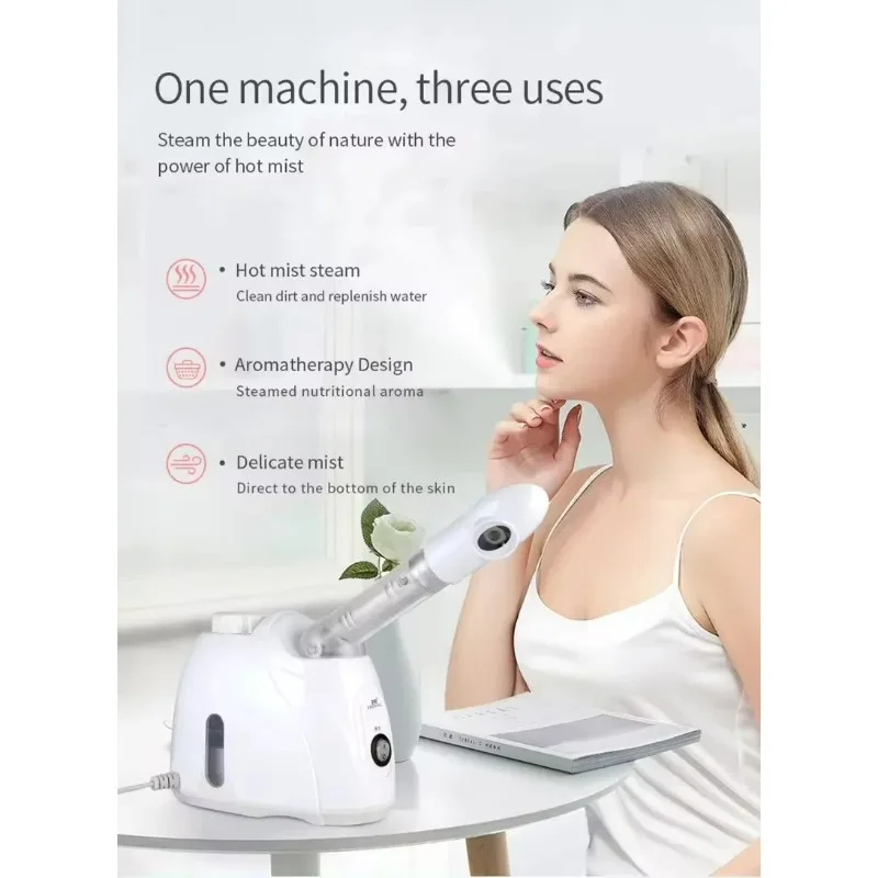 Ozone Facial Steamer Warm Mist Humidifier for Face Deep Cleaning Vaporizer Sprayer Salon Home Spa Skin Care Whitening